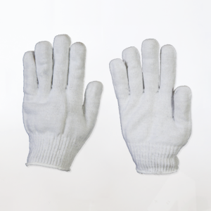Cotton Yarn Glove | White Strip