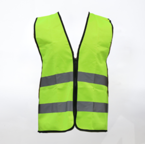 Green Reflective Vest with Zipper